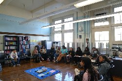 Students sitting in a circle